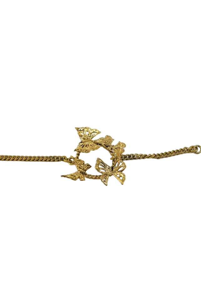 Pulsera brazalete corona de mariposas