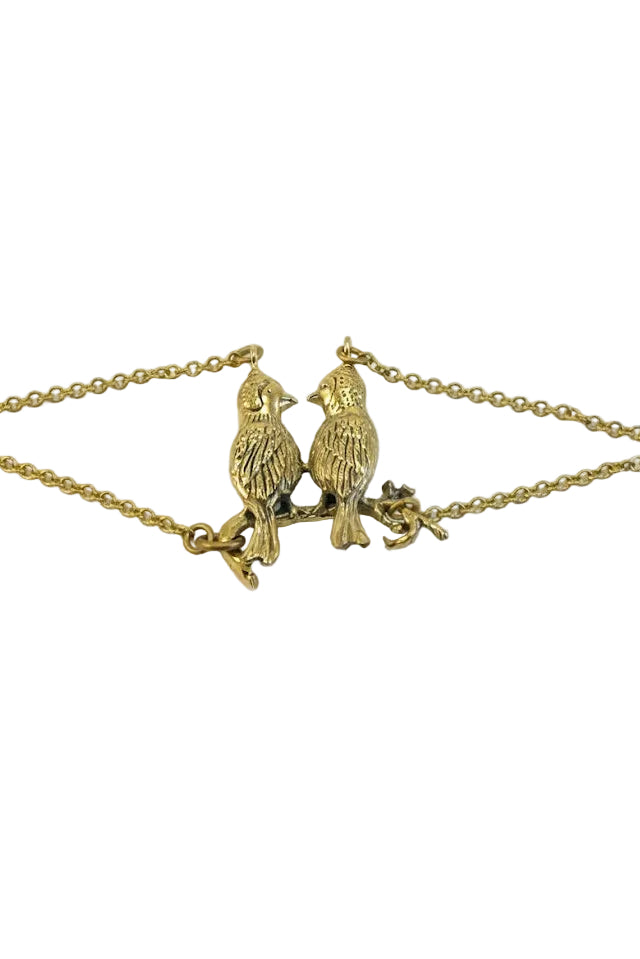 Pulsera brazalete pájaros enamorados