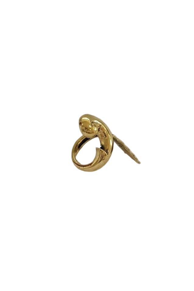 Anillo hoja dorada