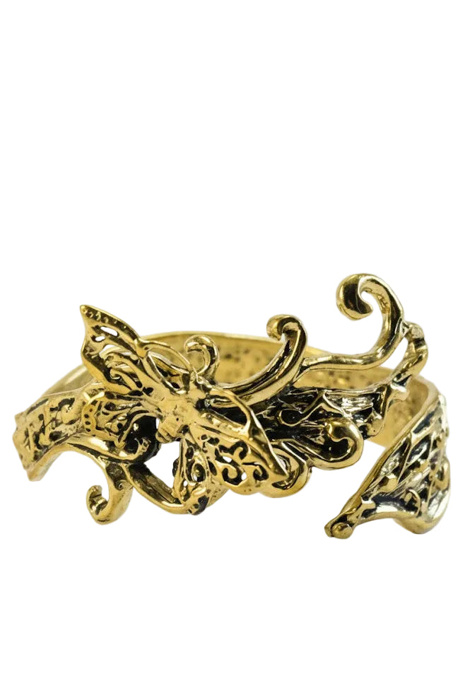 Pulsera brazalete filigrana con mariposa