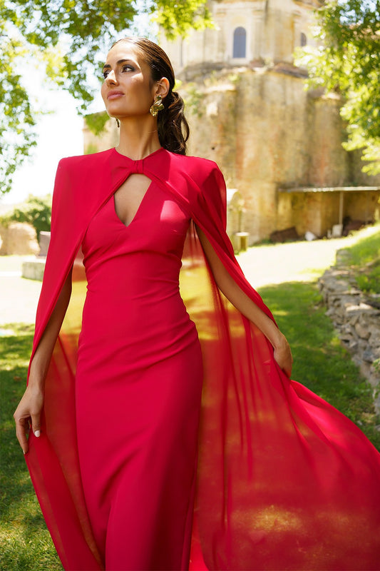 Conjunto vestido y capa Orquídea