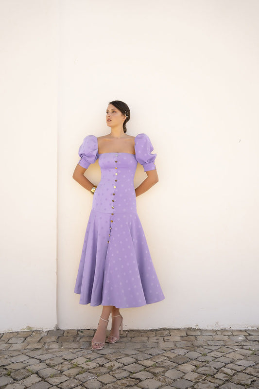 Vestido lunares al tono