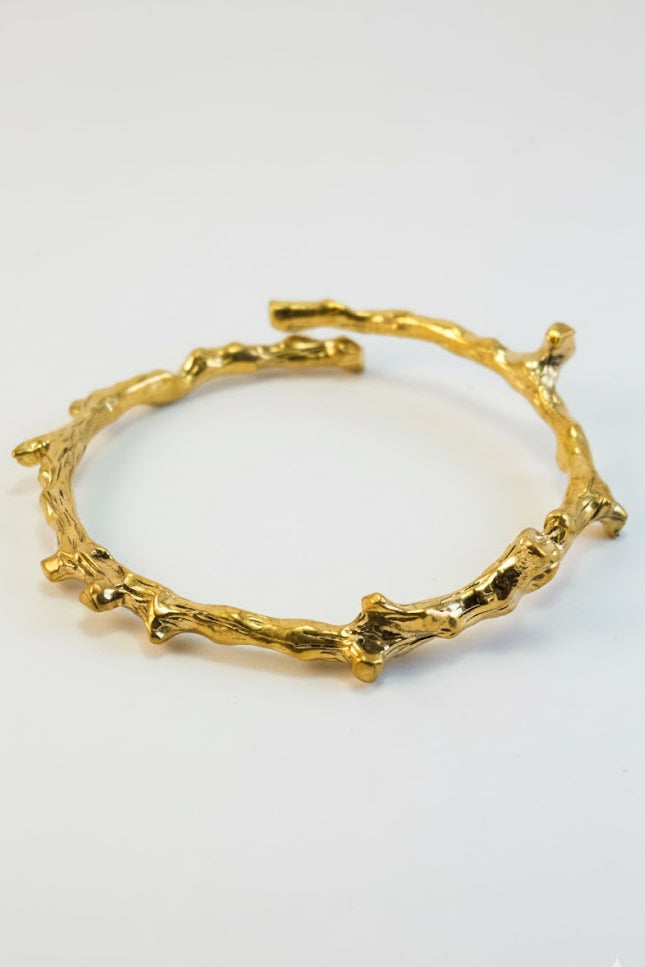 Pulsera brazalete rama dorada