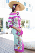 Vestido rayas lavanda