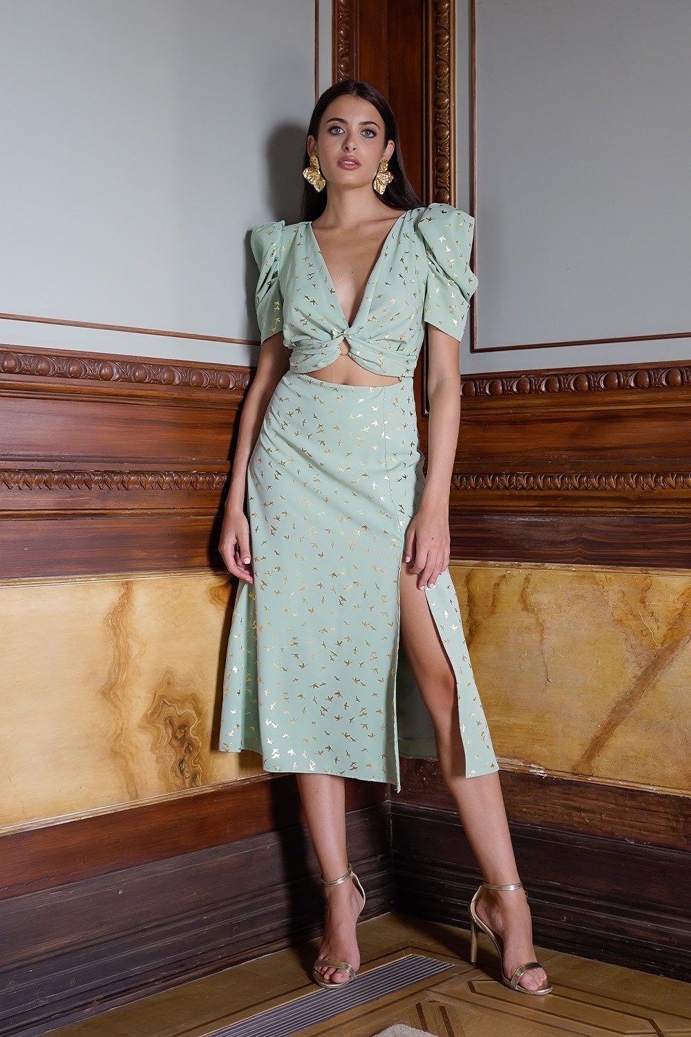 Vestido pajaros argolla