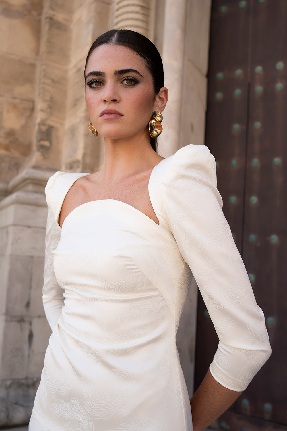 Vestido plumas