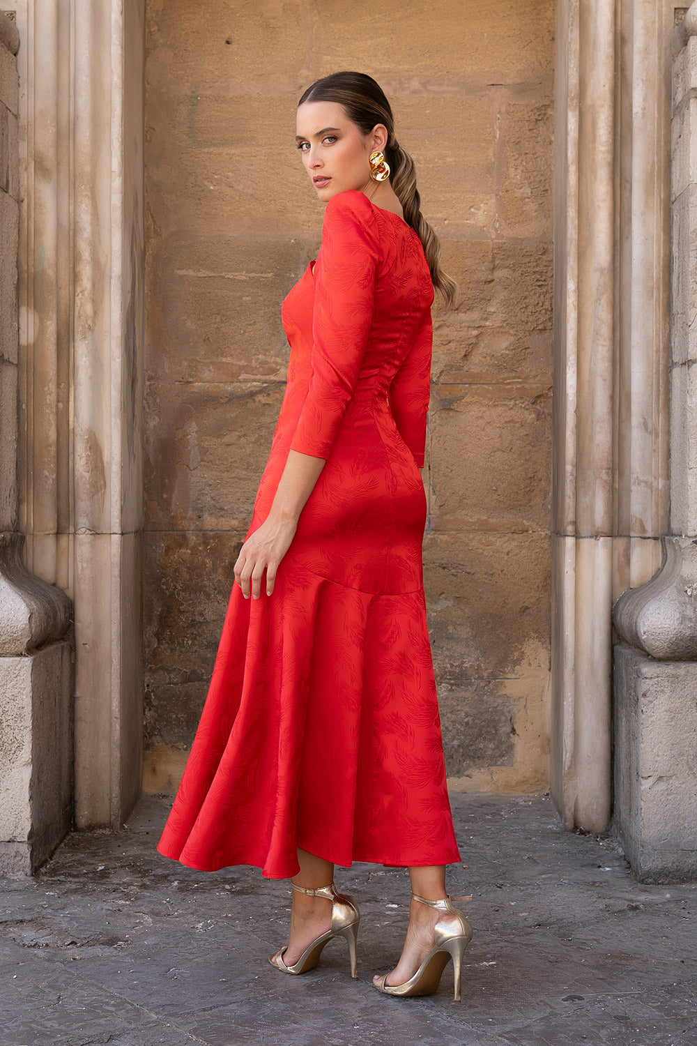 Vestido plumas