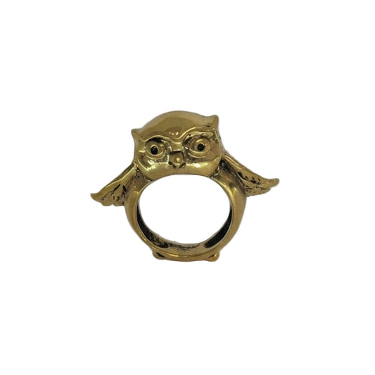 Anillo búho dorado