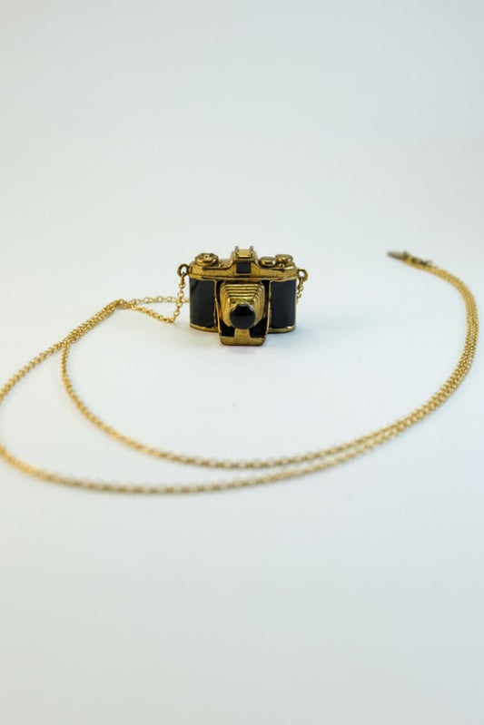 Collar colgante cámara de fotos vintage