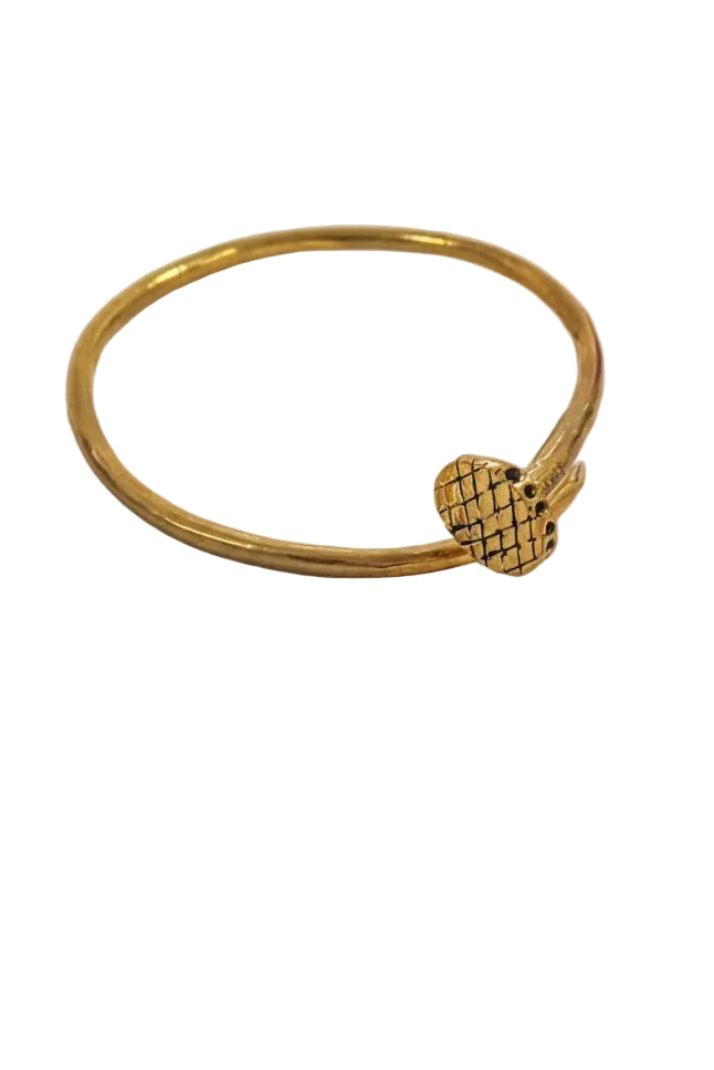 Pulsera brazalete clavo dorado