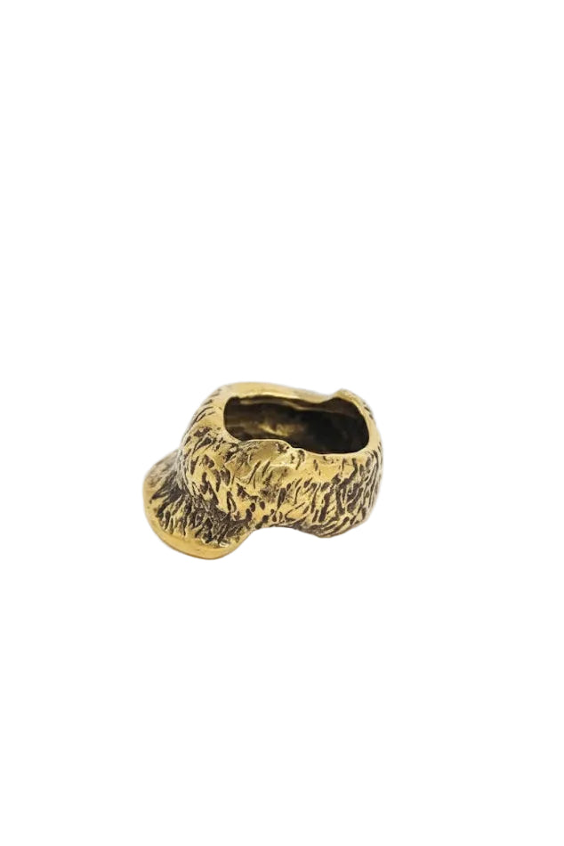 Anillo corteza dorada