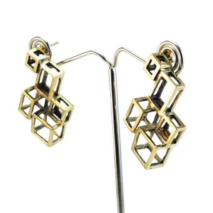 Pendientes Cubos 3D