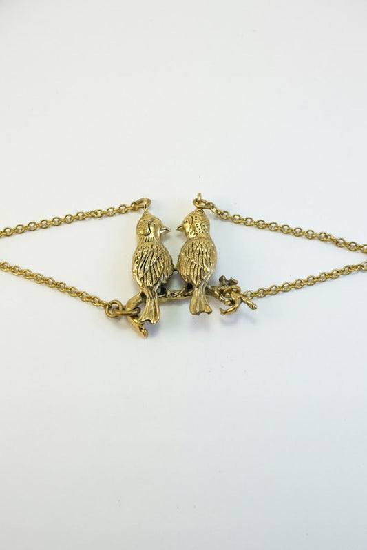 Pulsera brazalete pájaros enamorados