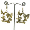 Pendientes corona de mariposas