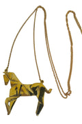 Collar colgante caballo origami