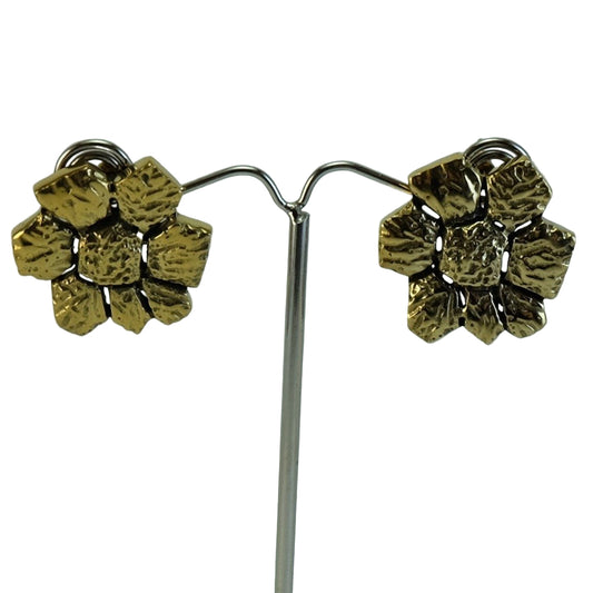 Pendientes flor piedra