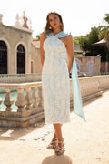 VESTIDO HOJAS TIRAS CUELLO
