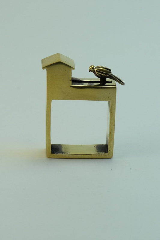 Anillo pájaro con movimiento