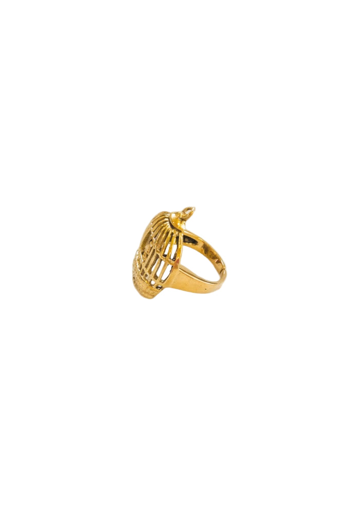 Anillo jaula dorada