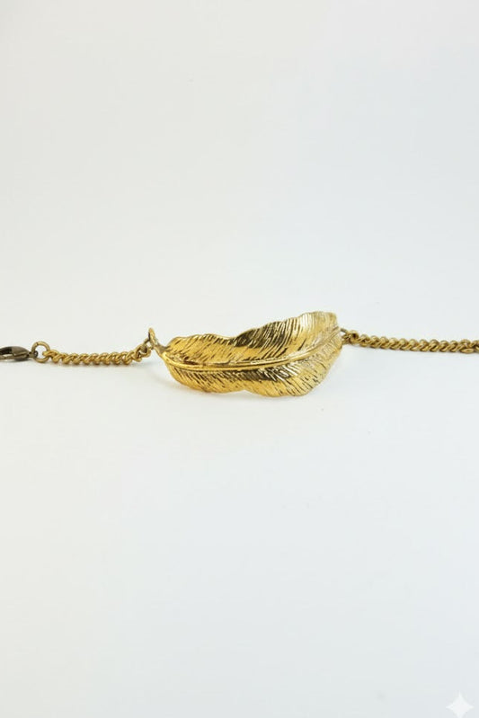 Pulsera brazalete pluma