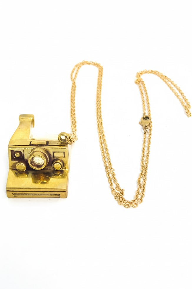 Collar colgante cámara polaroid retro