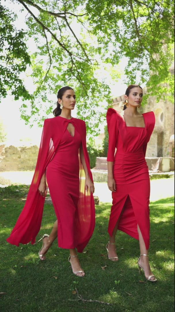 Conjunto vestido y capa Orquídea