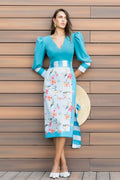 Conjunto falda lavanda pajaros