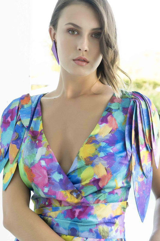 Vestido largo acuarela
