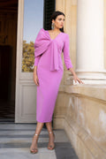 Vestido lazada hombro