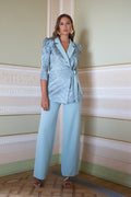 Conjunto chaqueta y pantalon plisado