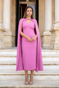 Vestido mangas capa