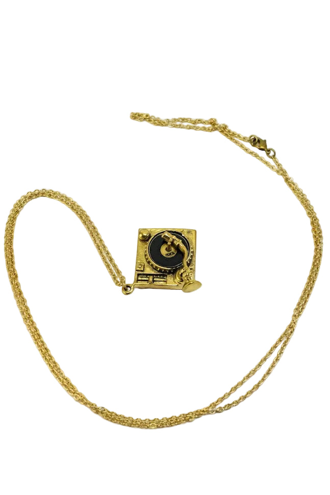 Collar colgante tocadiscos retro