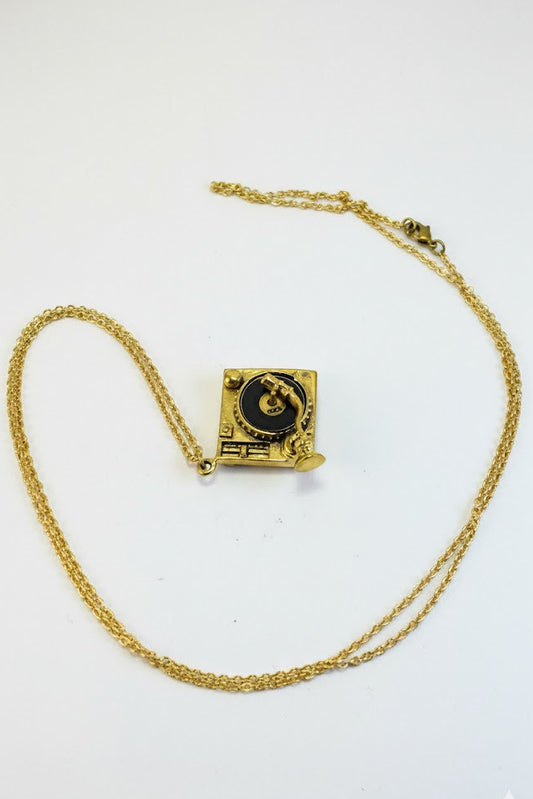 Collar colgante tocadiscos retro